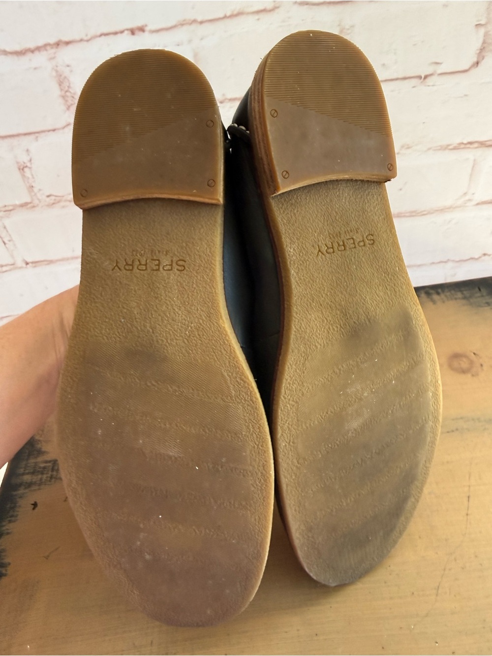 Sperry Black Leather Penny Loafers - Picture 4 of 5